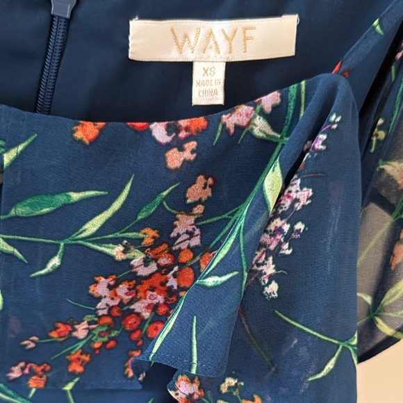 Wayf Navy Floral Dress - Picture 1 of 3